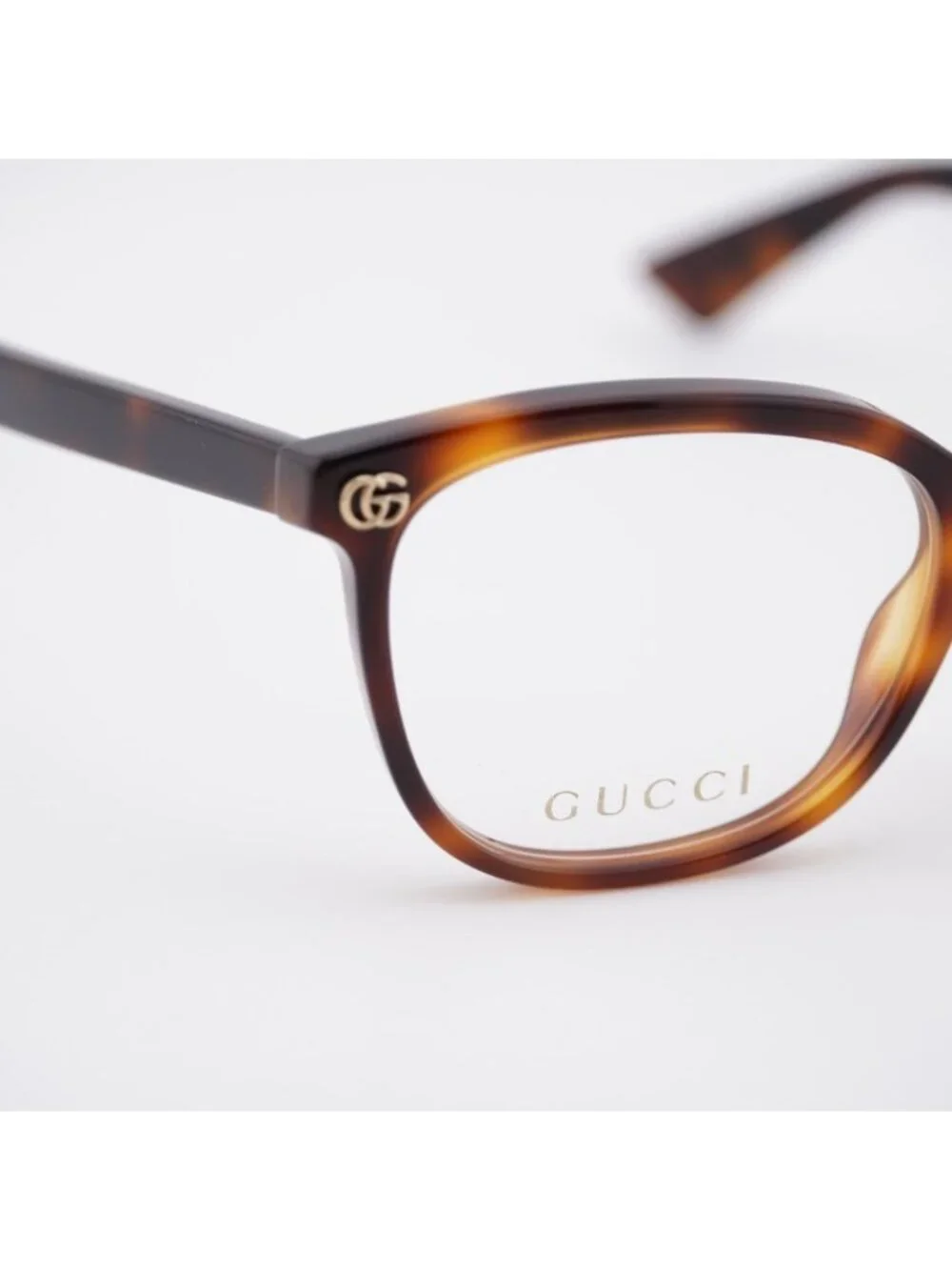 Gucci GG1816O 002 Eyeglasses Havana 51mm Cat Eye Frame
